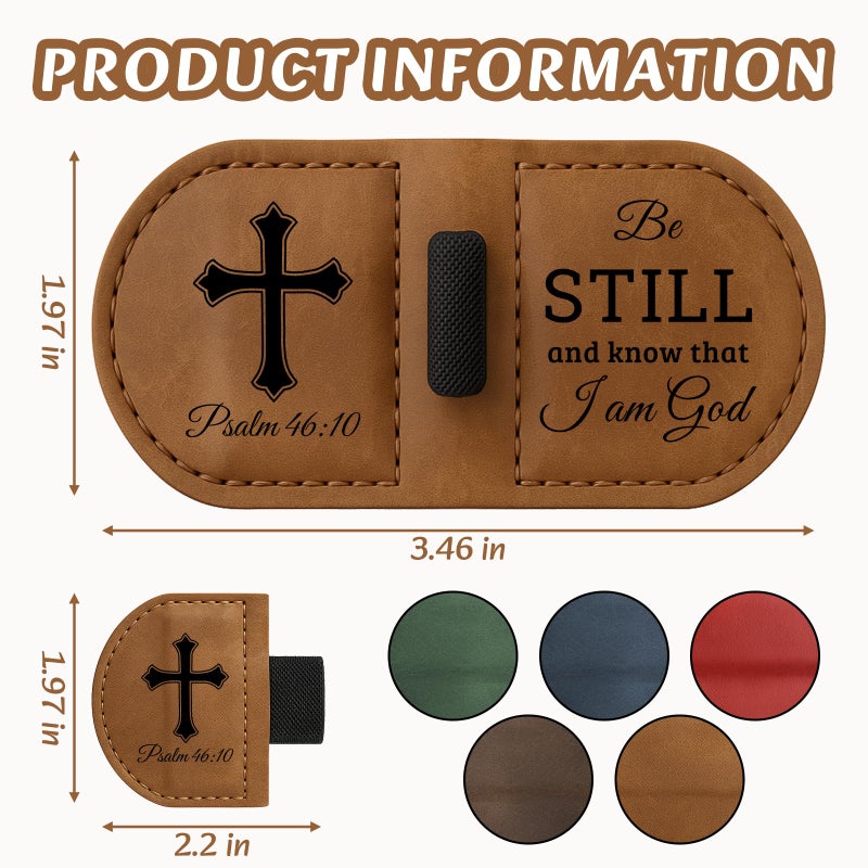 JUBOPE Bygone Mark Personalized Magnetic Leather Bookmark with Pen Holder - Inspirational Bible Verse Scripture Design, Custom Book Marker for Book Lovers Men Women (Brown-Psalm 119ï¼š105) - Image 2