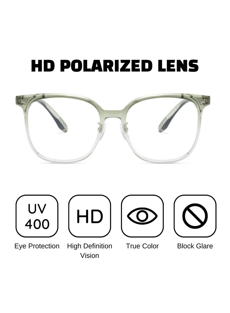 Urban Utility Blue Light Blocking Optical Eyeglasses - Stylish Oversized Frames, Clear Lens, Polarized. Top-rated Bluelight Protection for Reading, Work, & Screen Time. Vintage-Inspired, Lightweight Design. - Image 5