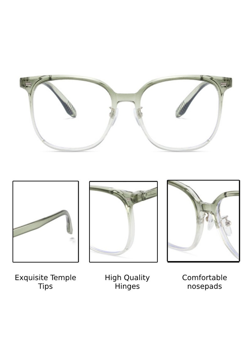 Urban Utility Blue Light Blocking Optical Eyeglasses - Stylish Oversized Frames, Clear Lens, Polarized. Top-rated Bluelight Protection for Reading, Work, & Screen Time. Vintage-Inspired, Lightweight Design. - Image 4