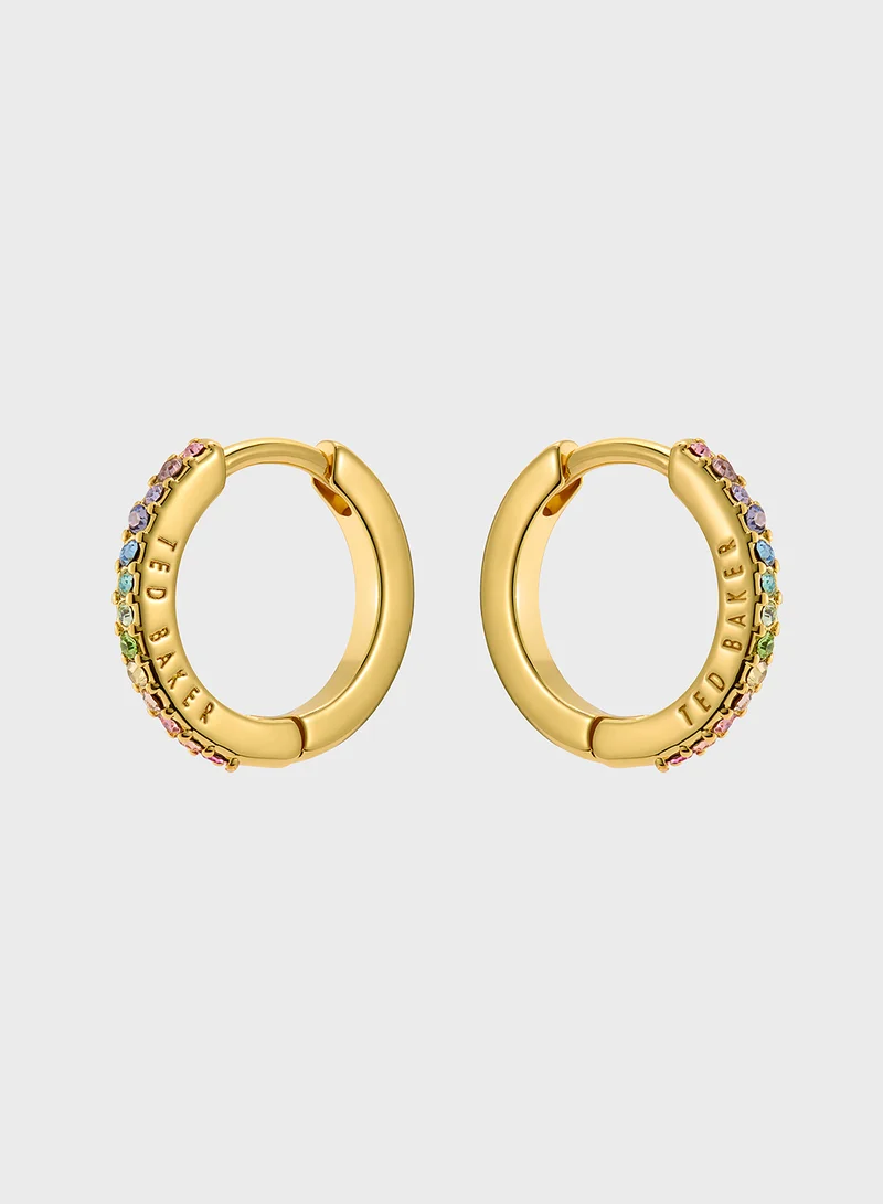 تيد بيكر Crystal Detail Hoop Earrings