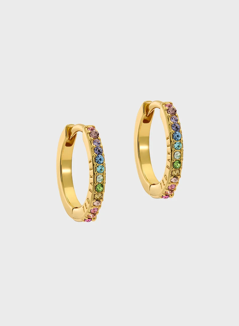 تيد بيكر Crystal Detail Hoop Earrings