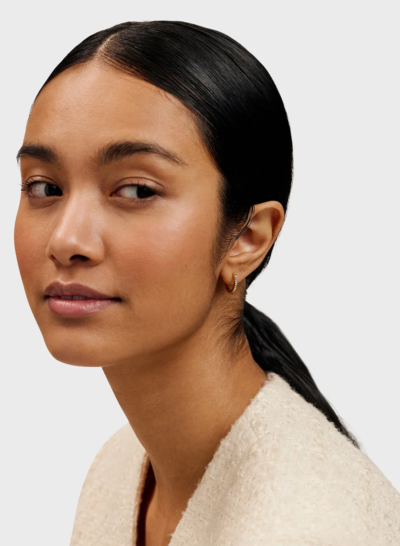 Ted Baker Crystal Detail Hoop Earrings