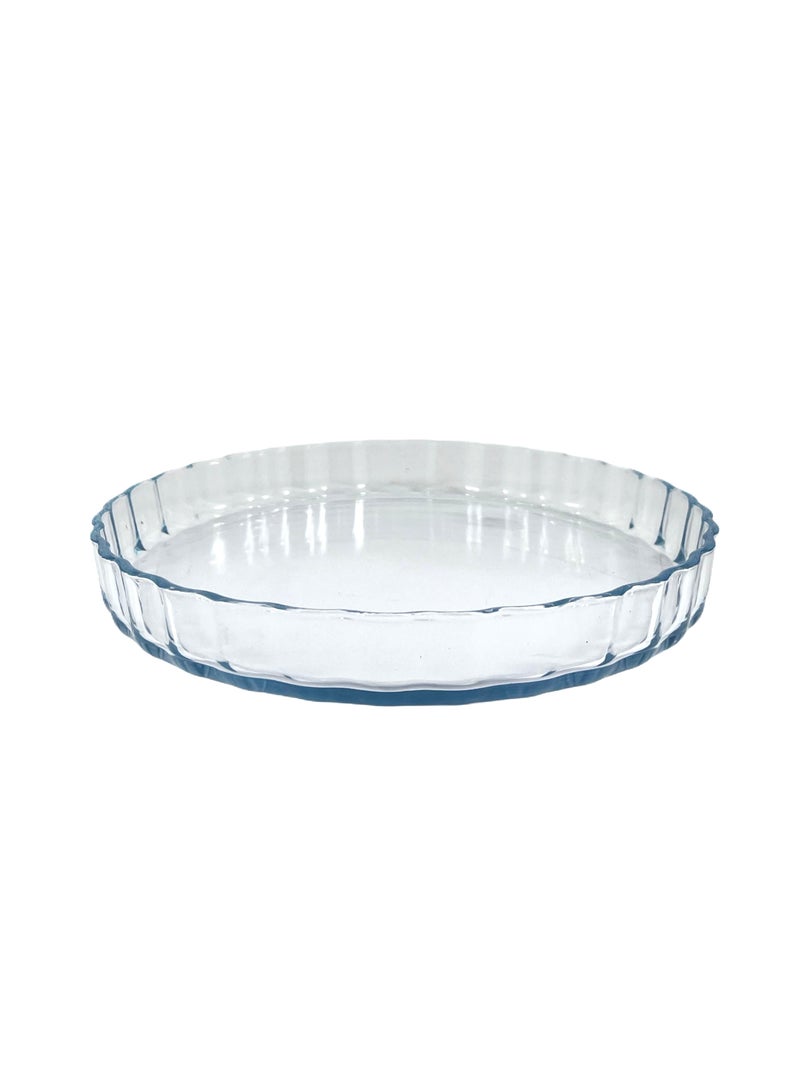 Homemaker Round Fluted Glass Baking Dish – 1.2 Liter Capacity – 26.4 cm Diameter – Elegant Oven-Safe Bakeware for Pies, Quiches & More - Image 3