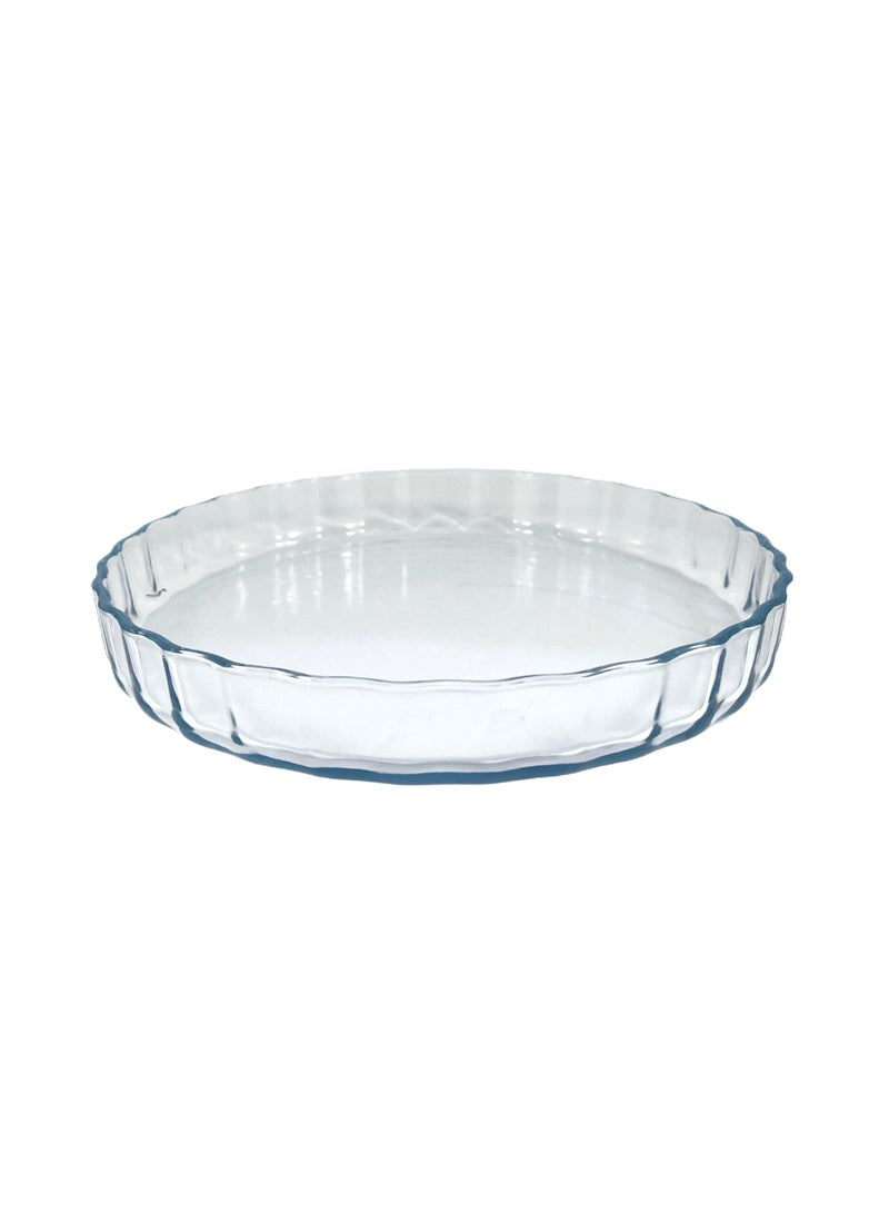 Homemaker Round Fluted Glass Baking Dish – 1.2 Liter Capacity – 26.4 cm Diameter – Elegant Oven-Safe Bakeware for Pies, Quiches & More - Image 2