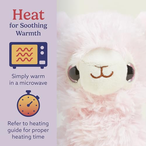 warmies Junior Microwavable & Weighted Stuffed Animals, Pink Llama - Heated Stuffed Animal Plushie for Warmth & Comfort - Cute Soft Plush Toys for Adults & Children (Boys, Girls, Babies & Toddlers) - Image 4