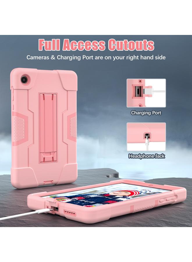 S-TOP Case For Lenovo Tab M8 4th Gen Contrast Color Silicone Hybrid PC Tablet Case with Holder - Image 4