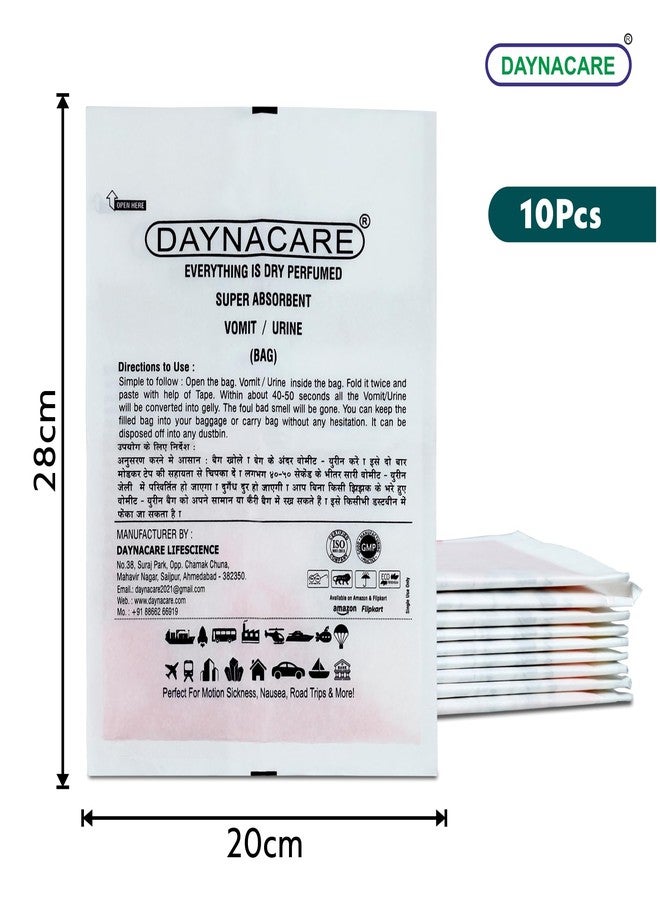 DAYNACARE Lemon Scented Travel Motion Sickness Vomit Bags (1000ml) | Nausea Bags | Aircraft & Car Sickness Bag | Good for all Ages Kids, Adults, Pregnant Women & Emergency Use| (Pack of 10) - Image 5