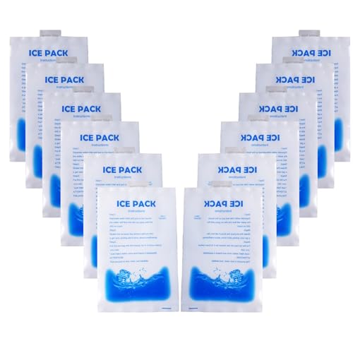 NJDGF 12Pcs Gel Ice Packs for Cooling Vest Cold Packs for Ice Cooling Safety Vest Reusable Ice Packs for Injuries Food Preservation - Image 1