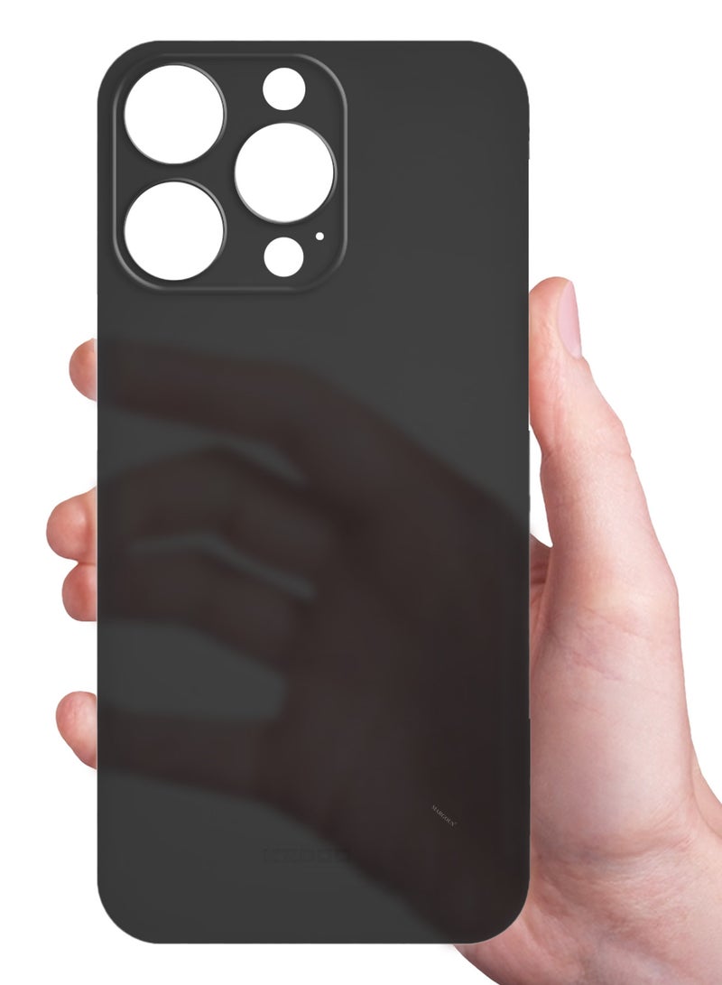 KZDOO ( for iPhone 15 Pro Max ) 2Packs Ultra Thin Case Cover Air Skin Series Back Cover Sturdy Durable Case Drop Protection Cover with Shockproof Screen Protector - Transparent Black - Image 3