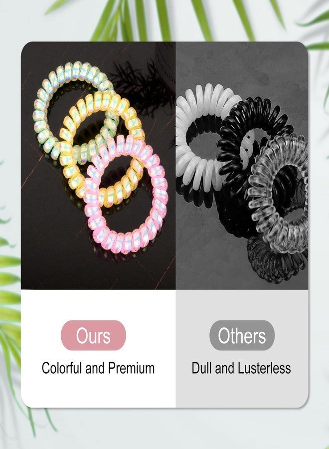 JessLab Spiral Hair Ties for Women, 10-Pack Traceless No-Damage Ponytail Holders, Coils Hair Bands for Girls, Assorted Colors - Image 3