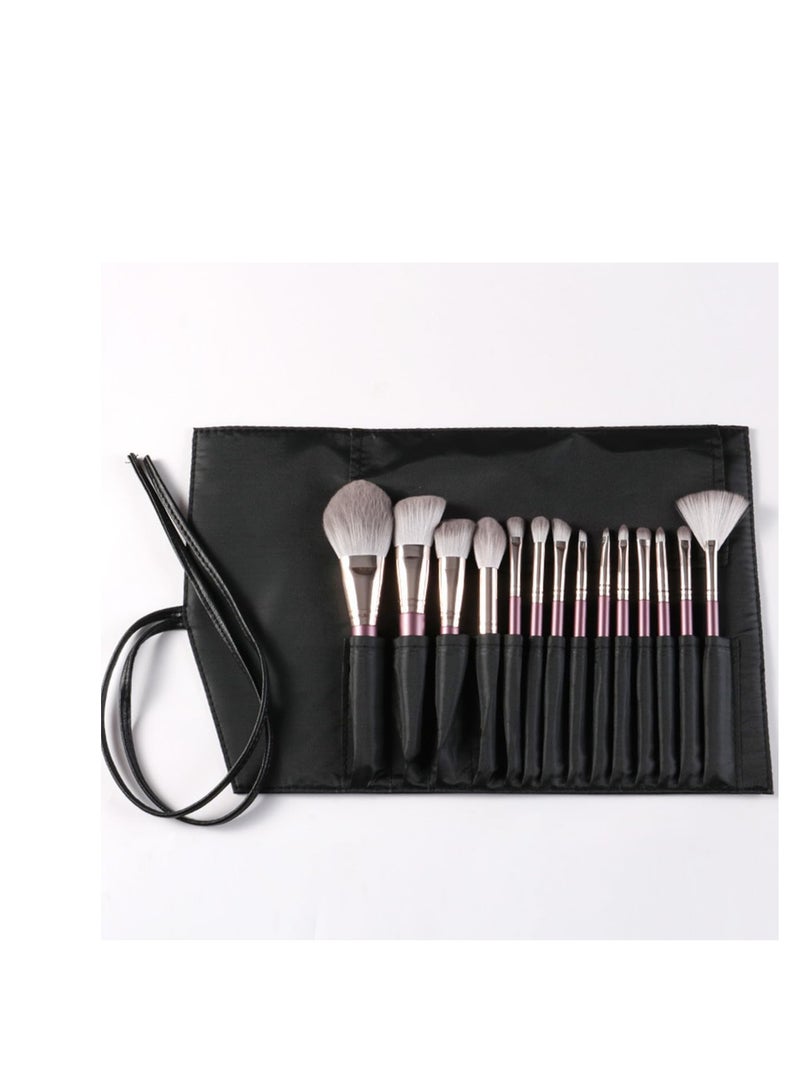 ECVV 14Pcs Premium Synthetic Makeup Brush Set with Storage Bag - Foundation, Concealer, Eyeshadow, & Blush Makeup Brushes for Women Girls - Image 5