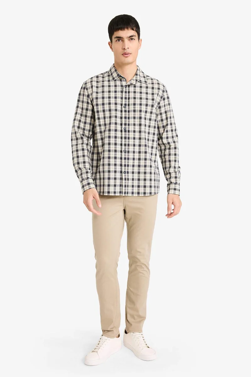 ديفاكتو Basic Long Sleeves Cotton Shirt