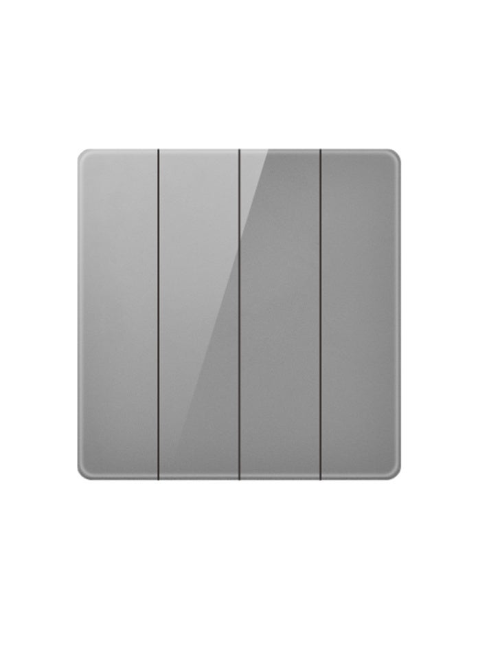 Vmax 4-Gang 2-Way Plate Switch – Modern Square Design, Smooth Quad Control, Durable & Easy Install Wall Switch (GREY) - Image 5