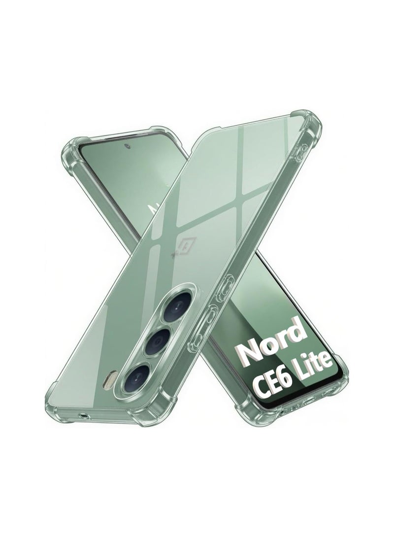 Case for OnePlus Nord CE 6 Lite, Clear Phone Cover with Reinforced Corners Bumper Slim Fit Shockproof Flexible TPU Case for OnePlus Nord CE6 Lite - Image 1