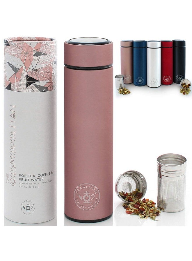Teabloom - The ORIGINAL All-Brew Travel Tumbler & Thermos | OPRAH’s Favorite | 16oz/480ml Stainless Steel Insulated Water Bottle/Tea Flask/Cold Brew Coffee Mug - Image 1