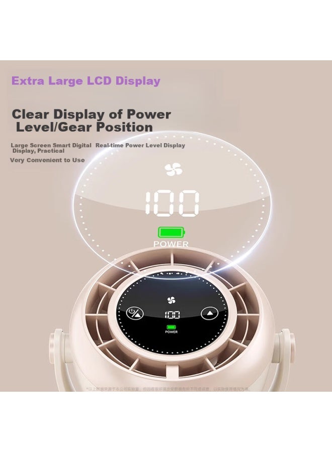 Stiger Desktop Fan With Clip For Dormitory, Energy-saving Small Cooling Rechargeable Air Circulator For Office, Student Bedside, Powerful Large Wind Low Noise - Image 3