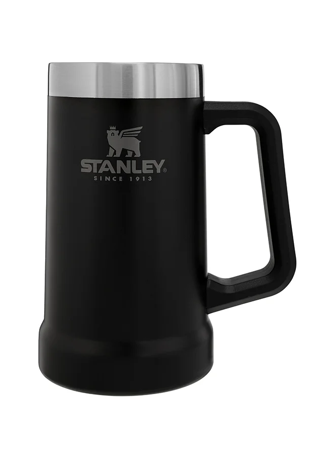 ستانلي Stanley Adventure Vacuum Stein 0.7L / 24oz Matte Black  â€“  Keeps Beer Cold for 7 hours | Stainless Steel Beer Stein with Handle | Vintage Beer Stein | Dishwasher Safe | Lifetime Warranty