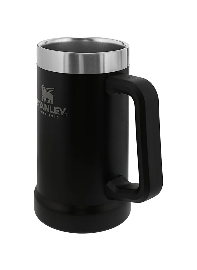 ستانلي Stanley Adventure Vacuum Stein 0.7L / 24oz Matte Black  â€“  Keeps Beer Cold for 7 hours | Stainless Steel Beer Stein with Handle | Vintage Beer Stein | Dishwasher Safe | Lifetime Warranty