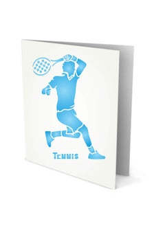 Usnyabni Tennis Stencil, 6.5 x 9 inch (M) - Athlete Tennis Player Racket Word Quote Stencils Template for Painting  - Image 4