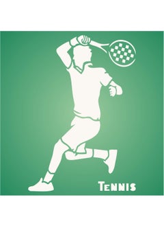 Usnyabni Tennis Stencil, 6.5 x 9 inch (M) - Athlete Tennis Player Racket Word Quote Stencils Template for Painting  - Image 5