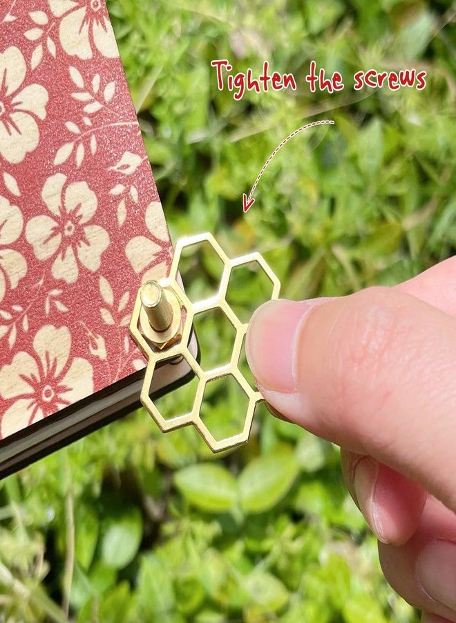 Happinit Pocket Flower Press, Small Flowers Press Kit, Micro Flower Pressing, Mini Plant Preservation Kit for Arts and Crafts Lovers (Gold) - Image 5