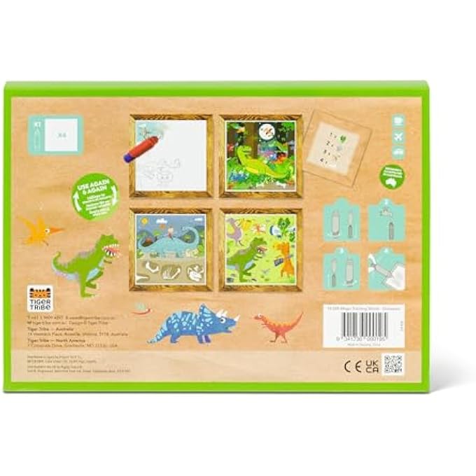 Tiger Tribe COLOURING SET TRANSPORT ART CRAFT COLOURED MARKERS STICKERS FOR KIDS 3+ YEARS - Image 3