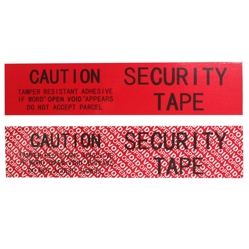 TamperSeals Group - 1 Roll 100% Total Transfer Tamper Evident Security Packing Tape (2 Inches x 55 Yards x 2 Mil, Ultra-Thick “Void” Film, Red) - Image 2