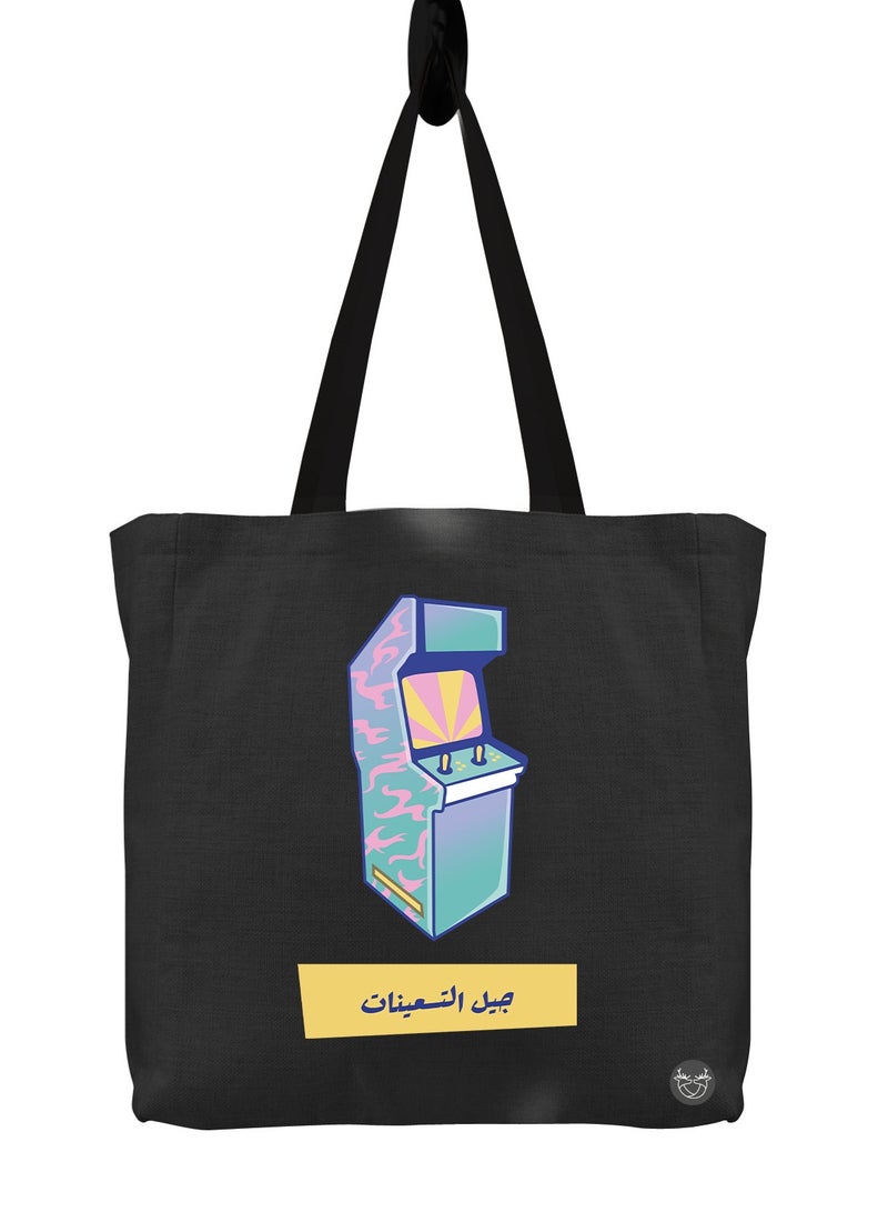 Canvas bag with a 90s design print