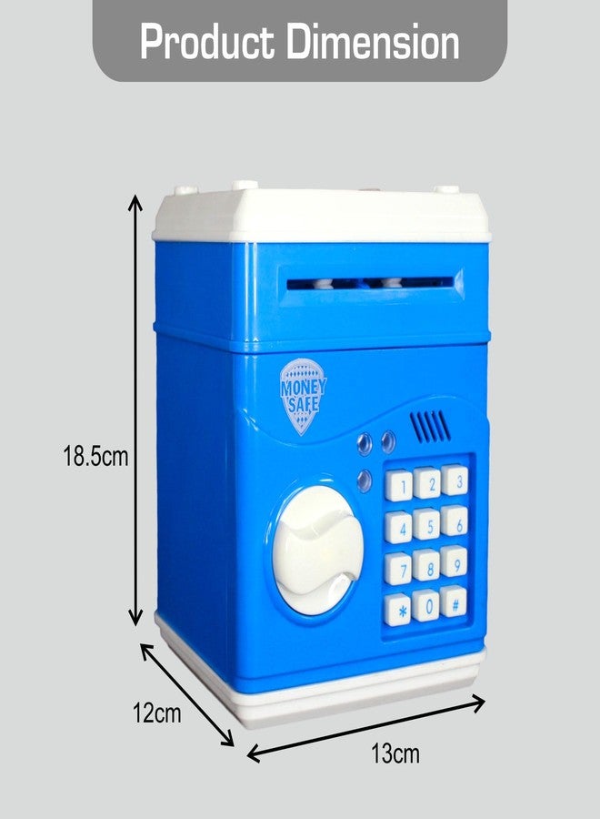 RAINBOW RIDERS Blue Light and Sound ATM Bank/Money Safe Bank/Coin Box for Kids with Electronic Lock & Secret Code/Electronic Wallet for 2+ Years Kids/ATM Bank for Girls and Boys. - Image 2