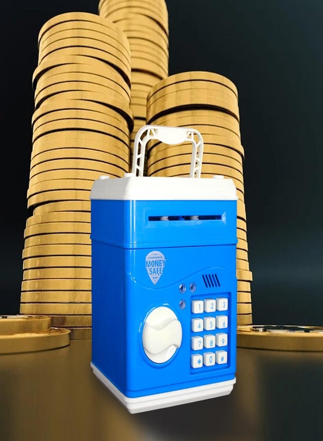 RAINBOW RIDERS Blue Light and Sound ATM Bank/Money Safe Bank/Coin Box for Kids with Electronic Lock & Secret Code/Electronic Wallet for 2+ Years Kids/ATM Bank for Girls and Boys. - Image 5