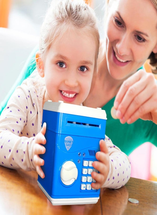RAINBOW RIDERS Blue Light and Sound ATM Bank/Money Safe Bank/Coin Box for Kids with Electronic Lock & Secret Code/Electronic Wallet for 2+ Years Kids/ATM Bank for Girls and Boys. - Image 3