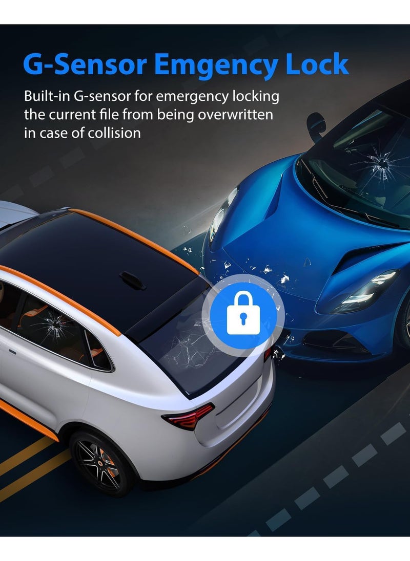 OULIYO Dash Camera - Front and Rear 1080P   Triple Driving Recorder HDR G Sensor 24-Hour Parking, Loop Recording - Car Camera with Parking Monitor  - Image 4