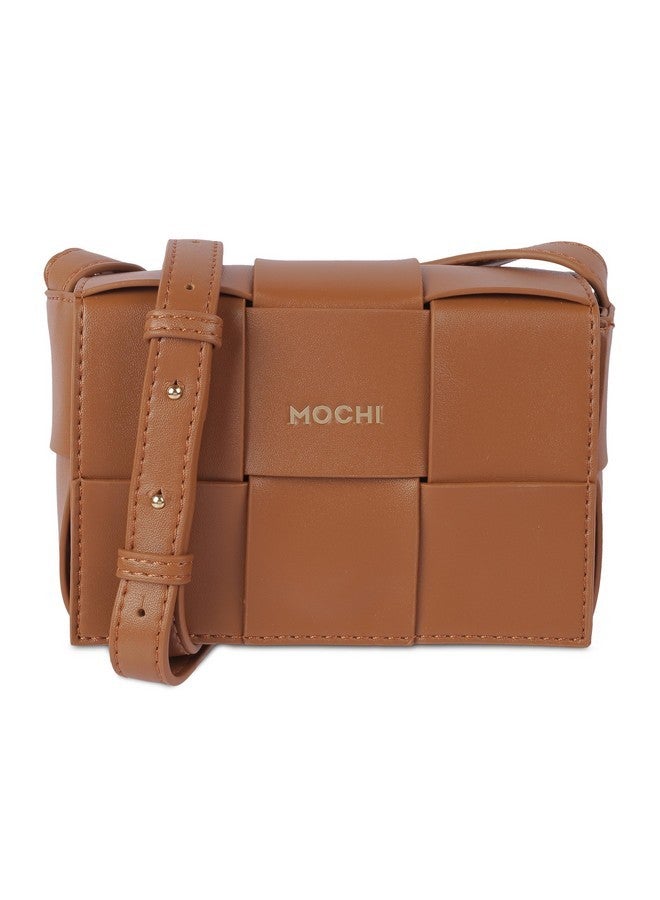 Mochi Women Tan Sling Bag (66-216) - Image 1