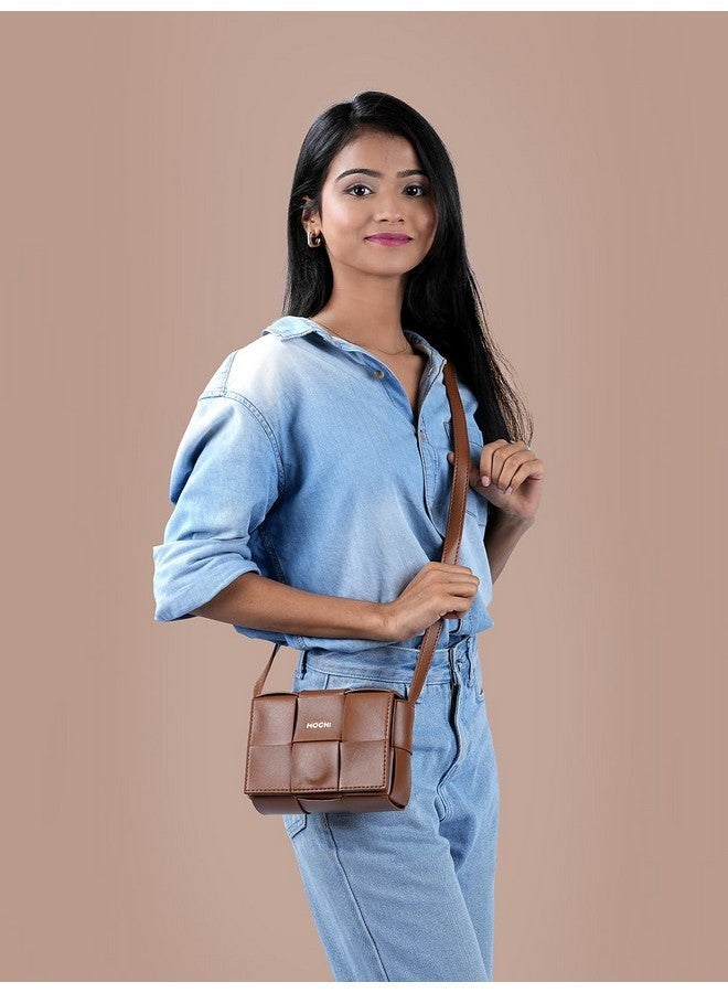 Mochi Women Tan Sling Bag (66-216) - Image 3