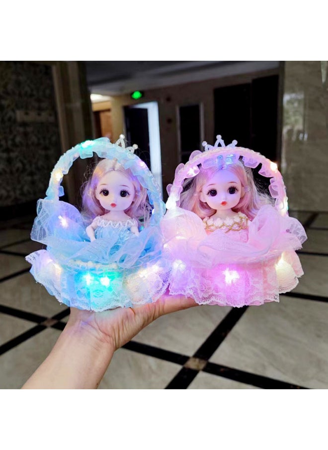 Generic - Flashing Light Will Call Cat Basket Mermaid Doll Luminous Basket Lantern Doll Girl Gift Light Children's Toy-Color:On-lamp Basket (empty Basket)-Height:Find Customer Service For Color Selection - Image 1