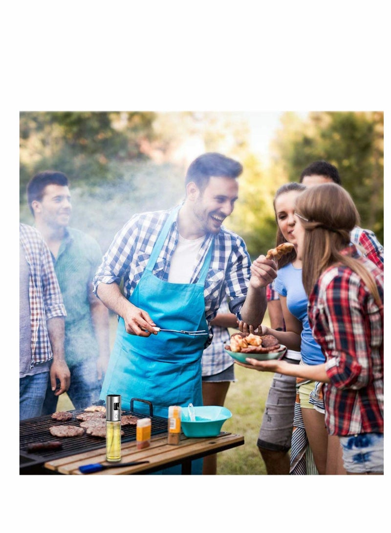 Excefore 1Packs 100ml Olive Oil Sprayer Bottle Oil Dispenser with Scale Transparent Food-Grade Portable Spray Bottle Vinegar Bottle Air Fryer Stainless Steel for BBQ Frying Grilling Kitchen Baking Roasting wit - Image 3