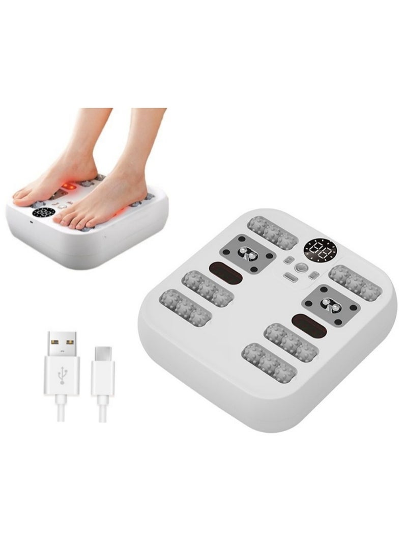 شو وو جهاز تدليك القدمين لتخفيف الألم، جهاز تدليك القدمين التلقائي لعلاج الاعتلال العصبي، 10 مستويات، قابل لإعادة الشحن من النوع C، جهاز علاج إلكتروني لتحفيز الدورة الدموية في القدم لعلاج التهاب اللفافة الأخمصية، وتخفيف آلام القدم لمرضى السكري - Image 1