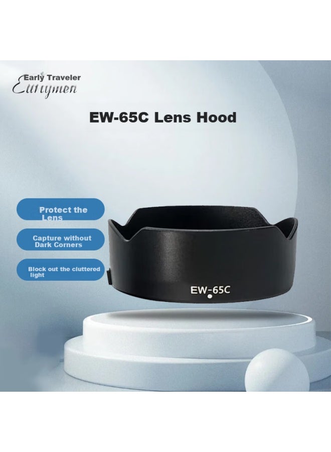 Earlymen Lens Hood Replacement For Ew-65C, Compatible With Canon Rf 16Mm F2.8 Stm Lens, For R8 R50 Rp R5 R6Ii 2Nd Generation R7 R10 Accessories, Lens Hood - Image 1