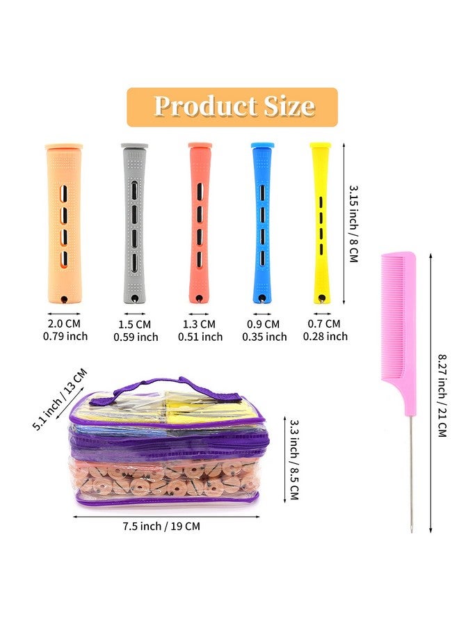 Lovppy 100Pcs Hair Perm Rods Set 5 Sizes Plastic Hair Cold Wave Rods Heatless Perming Rods Hair Curlers Rollers With Pintail Comb For Long Short Straight Curly Natural Hair Diy Hairdressing Styling Tools - Image 4