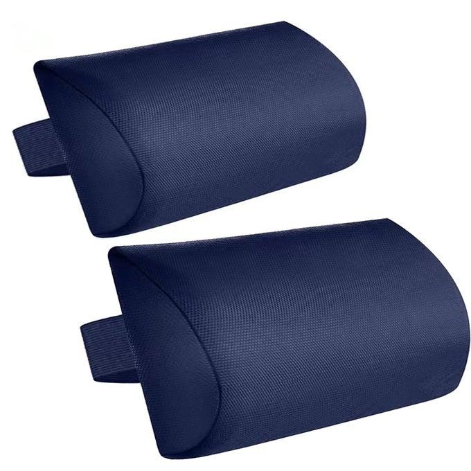 ZERO GRAVITY CHAIR SET OF 2 REPLACEMENT PILLOW HEADREST WITH ELASTIC BAND UNIVERSAL SOFT REMOVABLE PADDED CUSHION HEAD PILLOW FOR ZERO GRAVITY LOUNGE CHAIR FOLDING PATIO LAWN RECLINER CHAIRS BLUE