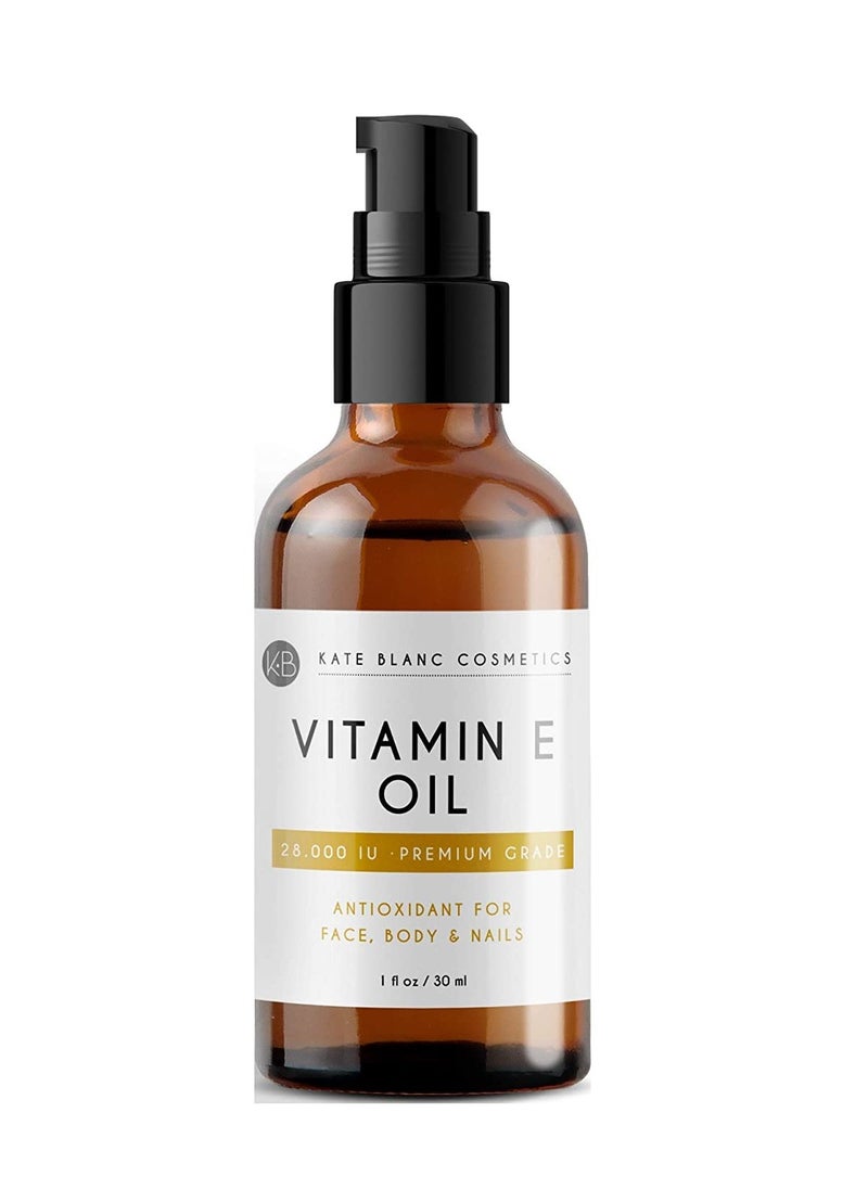 Kate Blanc Cosmetics Vitamin E oil 28,000 IU Premium Grade 1 fl oz 30ml  - Image 1