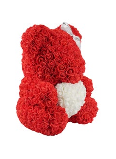 RoseBeauty RoseBeauty Rose Bear Large White Red Heart Rose Bear  - Image 2