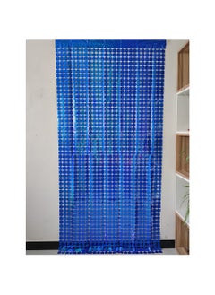 Arabest Golden Laser Square Curtain Party Decor Blue 1*2m 