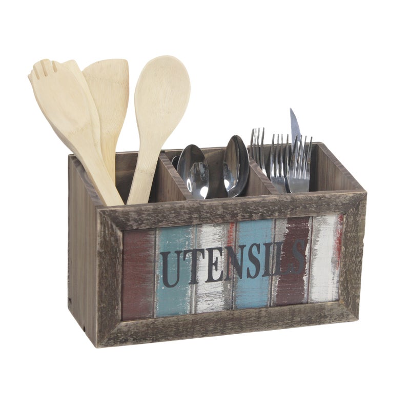 Kitchen Wooden Storage Box Cutlery Organizer Desktop Chopstick Sorter Cooking Utensil Rack New Baking Color Countertop Holder - Image 5