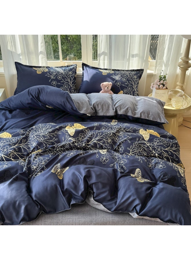 ZERIFAM 4 Piece Duvet Cover Set, Ultra Soft Microfiber Comforter Cover Set with Zipper Closur, Cotton Bedding Set with 2 Pillow Cases(220x240cm) - Image 1