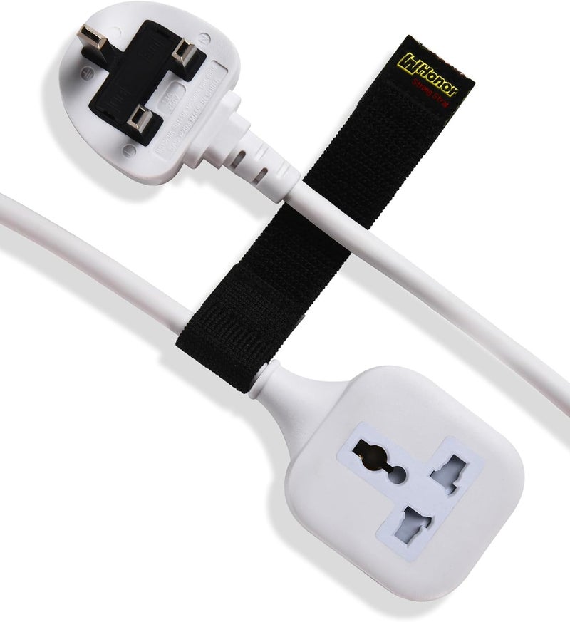 WHonor Extension Lead 3m【Universal】, 1 Way Extension Cord with 3 Pin Plug Power Strip, Tough and Fireproof Single Extension Socket for Home&Office (3m, white universal) - Image 1