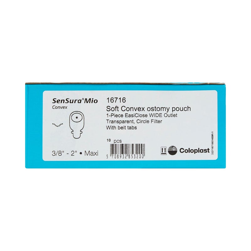 Coloplast SenSura Mio Convex Ostomy Pouch Drainable 3/8 to 2" Stoma 11 Inch Length, Maxi 1pc System Transparent Gray 16716, 10 Ct - Image 4