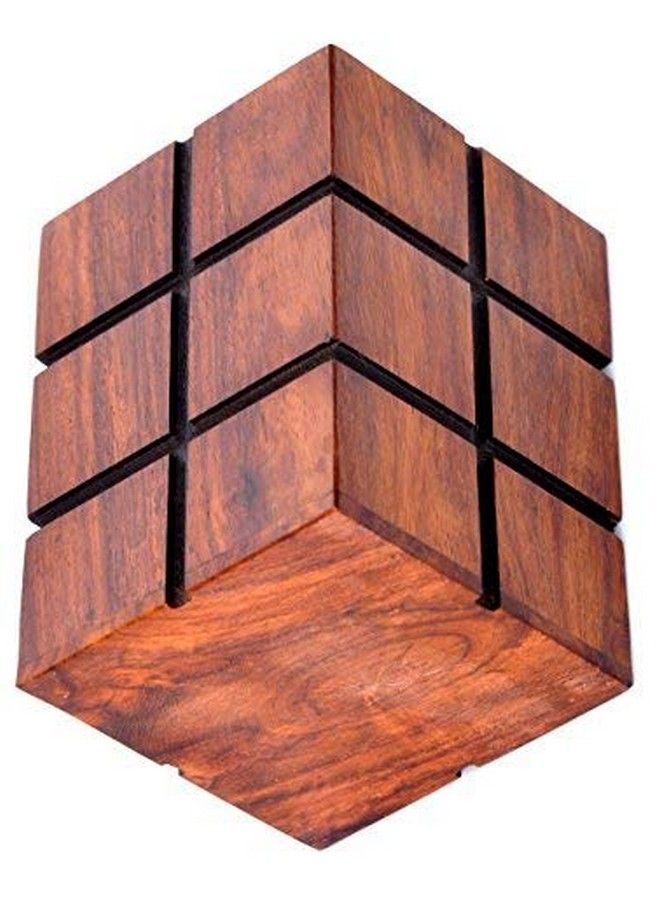 Hashcart Pencil Holder For Office Desk Decorative Pen Organizer (3X3 Inch) Wood - Image 5