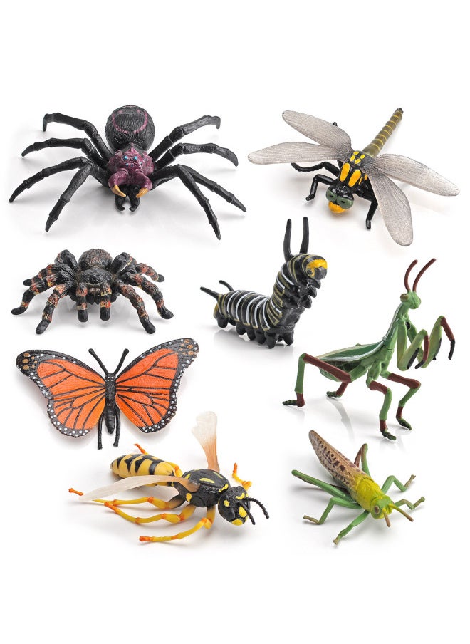 Generic - Simulation Solid Spider Naruto Centipede Insect Model Children's Toy Butterfly Bee Animal Decoration Sand Tray-Color:BL-10004 20-piece Set Of Flowers And Insects 73g - Image 1