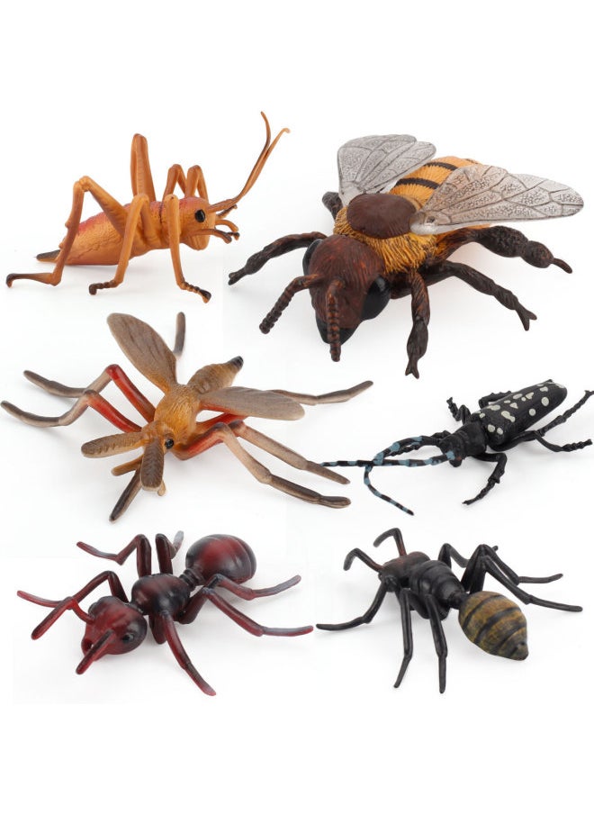 Generic - Simulation Solid Spider Naruto Centipede Insect Model Children's Toy Butterfly Bee Animal Decoration Sand Tray-Color:BL-10004 20-piece Set Of Flowers And Insects 73g - Image 1